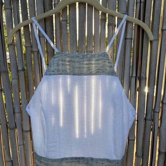 Line & Dot Revolve White Square Neck Romper XS - Picture 5 of 10